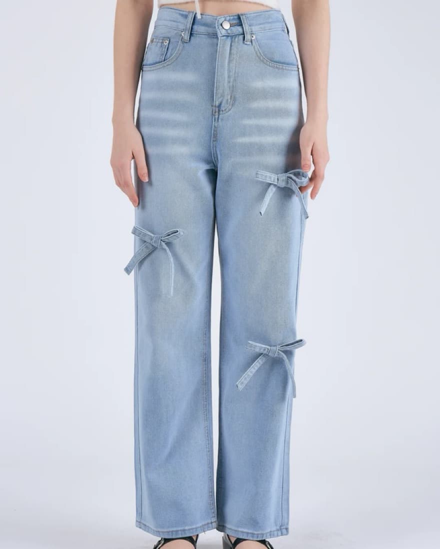 Bow Detail Jeans - Image 1