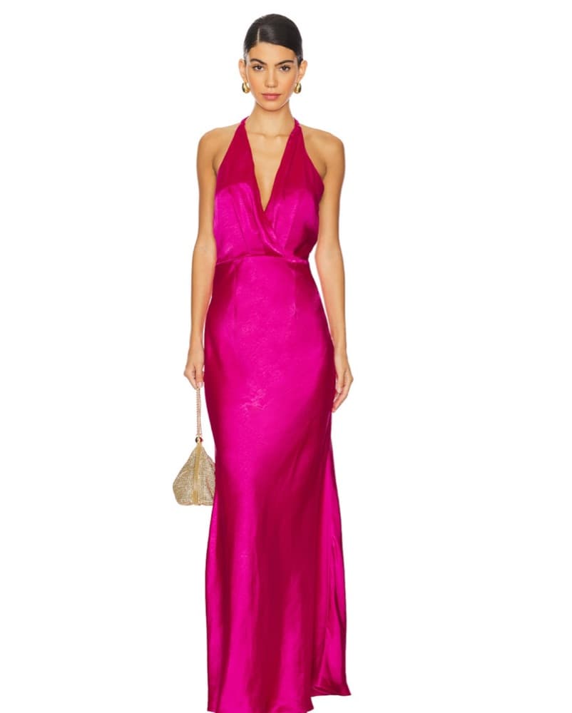 Elliatt Aria Maxi Dress In Fuschia - Image 1