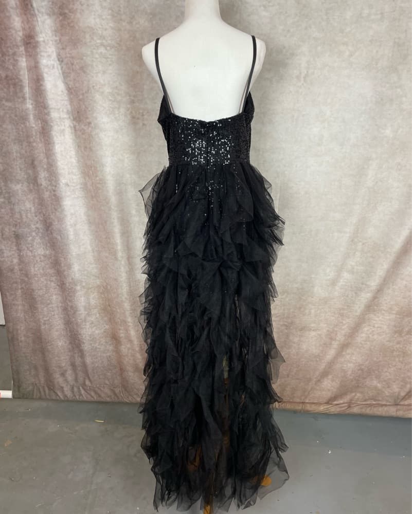 Ieena For Mac Duggal Sequin Ruffle Dress - Image 3