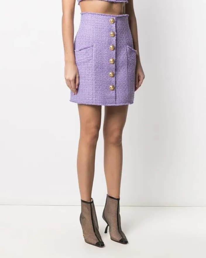 Balmain Tweed Skirt & Top Set - Image 3