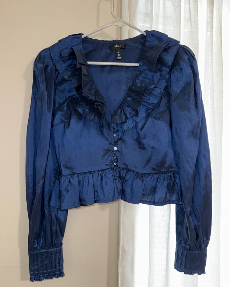 AQUA Crinkle Ruffle Collar Set - Image 4