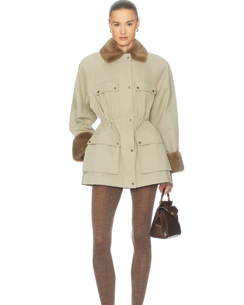 Helsa Balmoral Jacket With Faux Fur Trim - Image 3