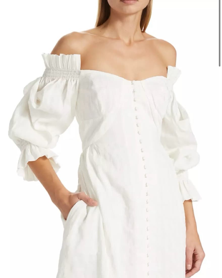 Cult Gaia White Linen dress - Image 4