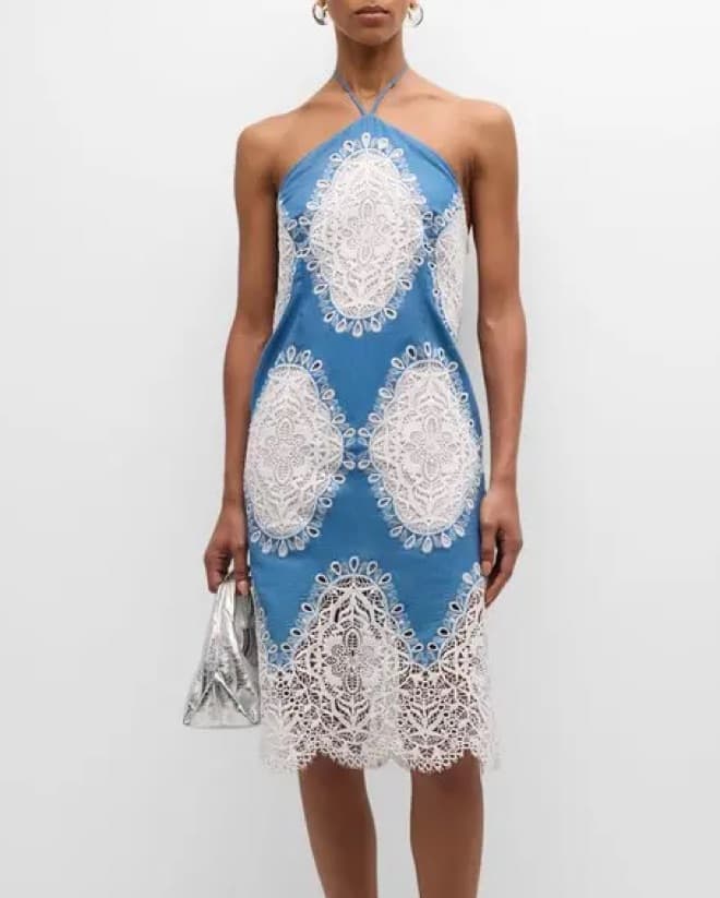 Le Superbe Provence Eyelet Midi Dress - Image 1