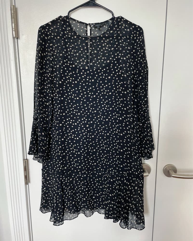 Theory Star Dotted Dress with Flare - Image 3