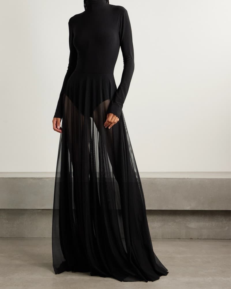 Elegant Black Maxi Dress - Image 1