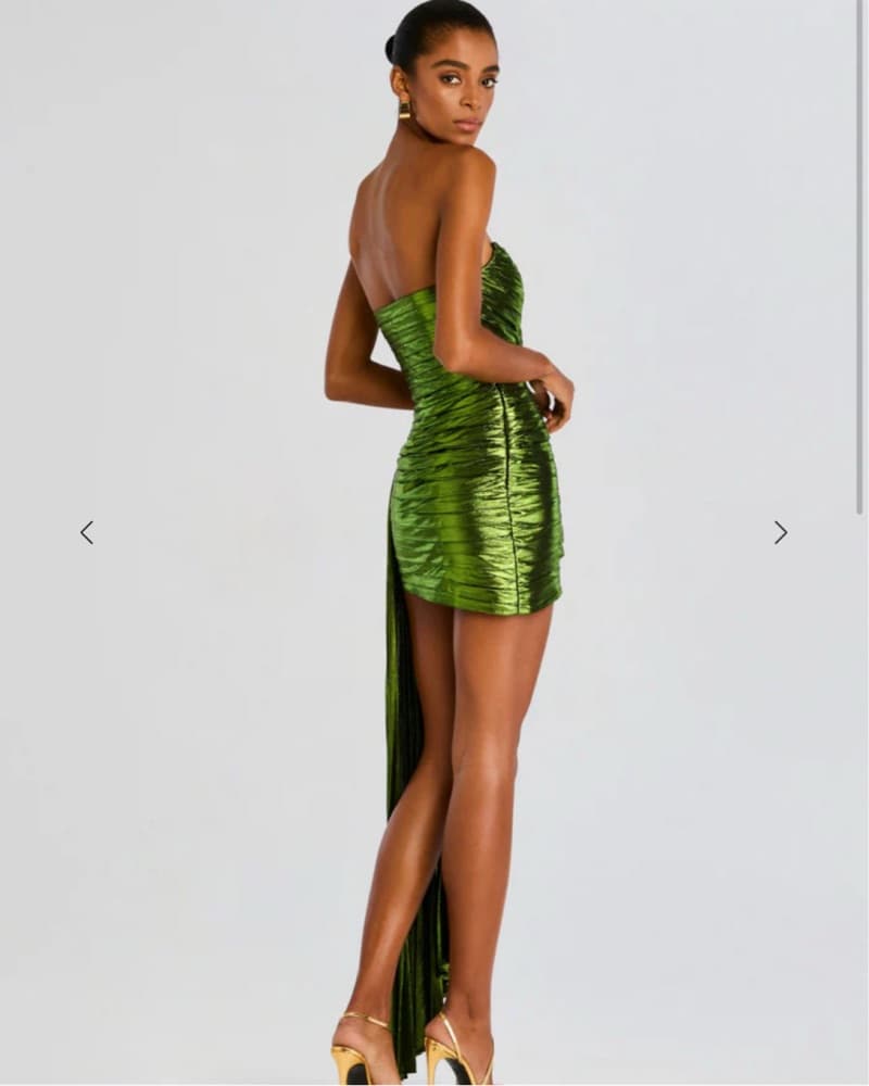 Metallic Green Minidress - Image 3