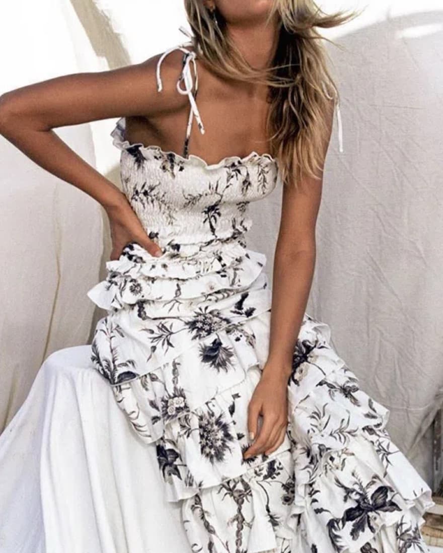 SIR The Label MARIELE RUFFLE MAXI DRESS - Image 4