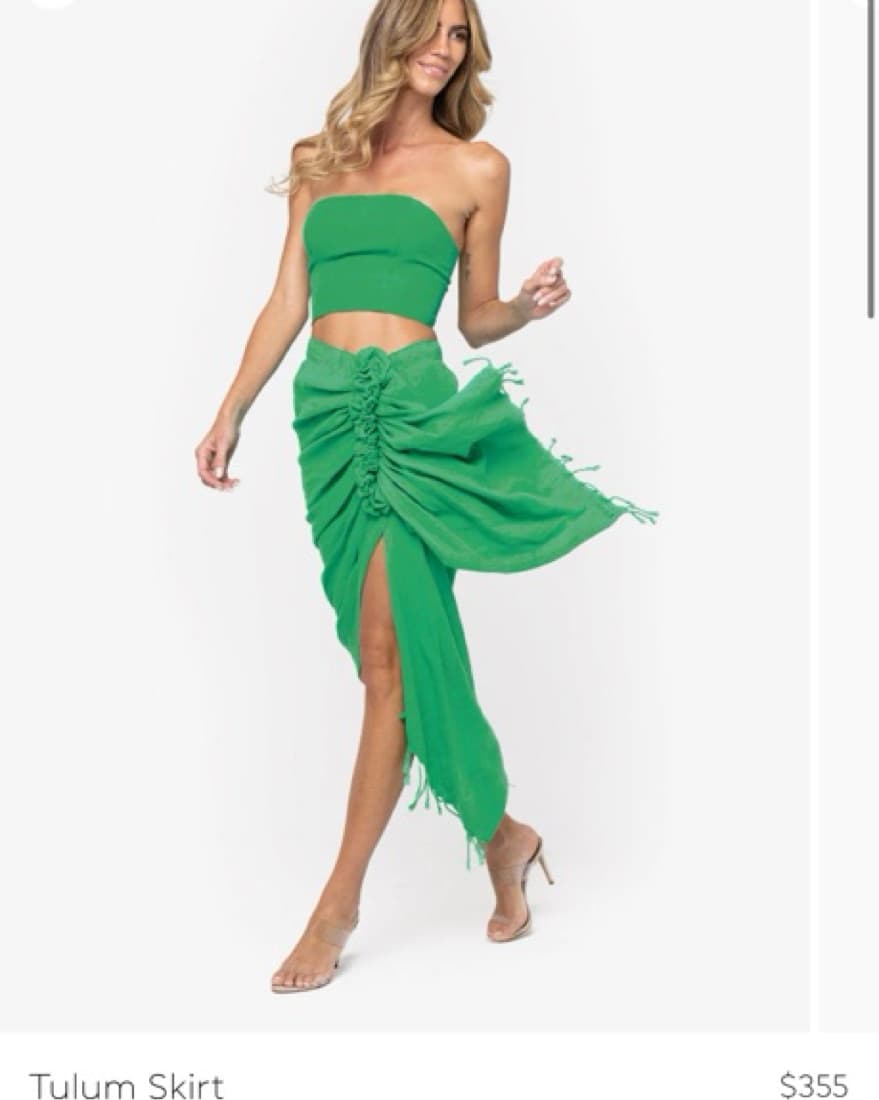 Vibrant Green Tulum Skirt - Image 1