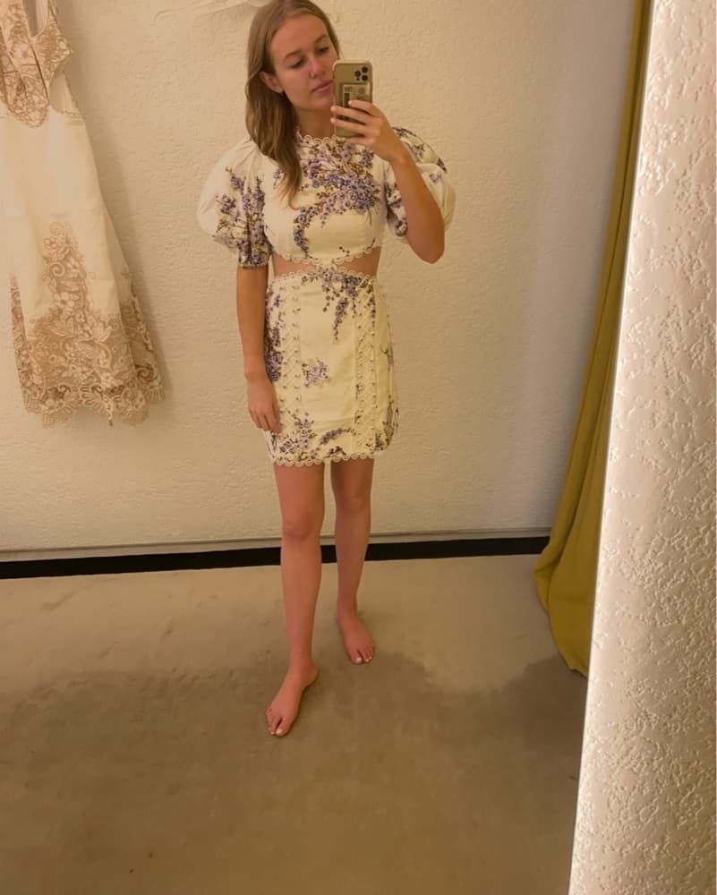 Zimmermann Jude Cut Out Mini Dress Mini  - Image 3