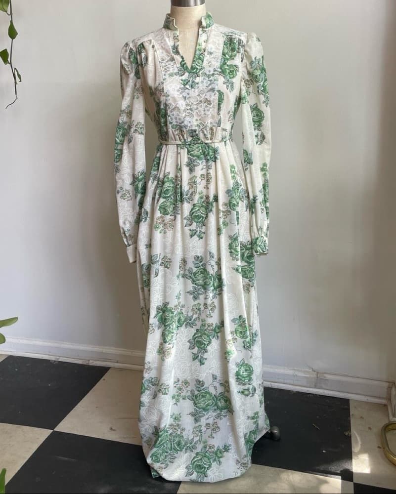 70’s Vintage Garden Fairy Maxi Dress - Image 1