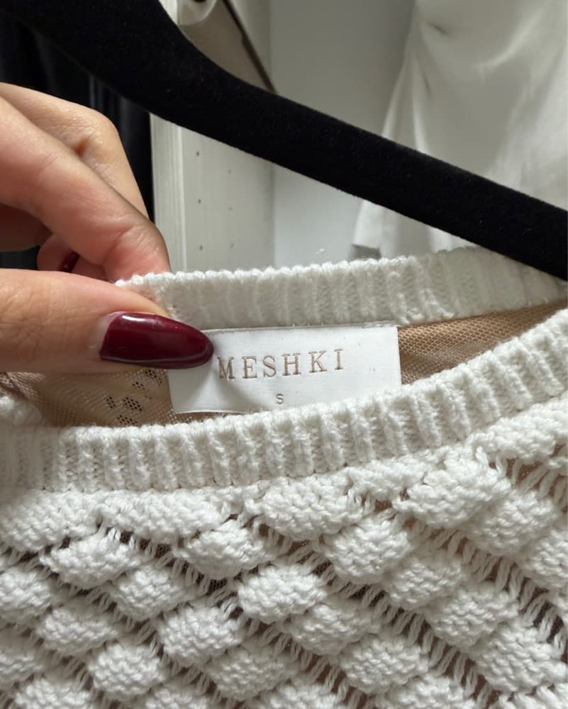 Meshki Crochet Knit Mini Dress - Image 3