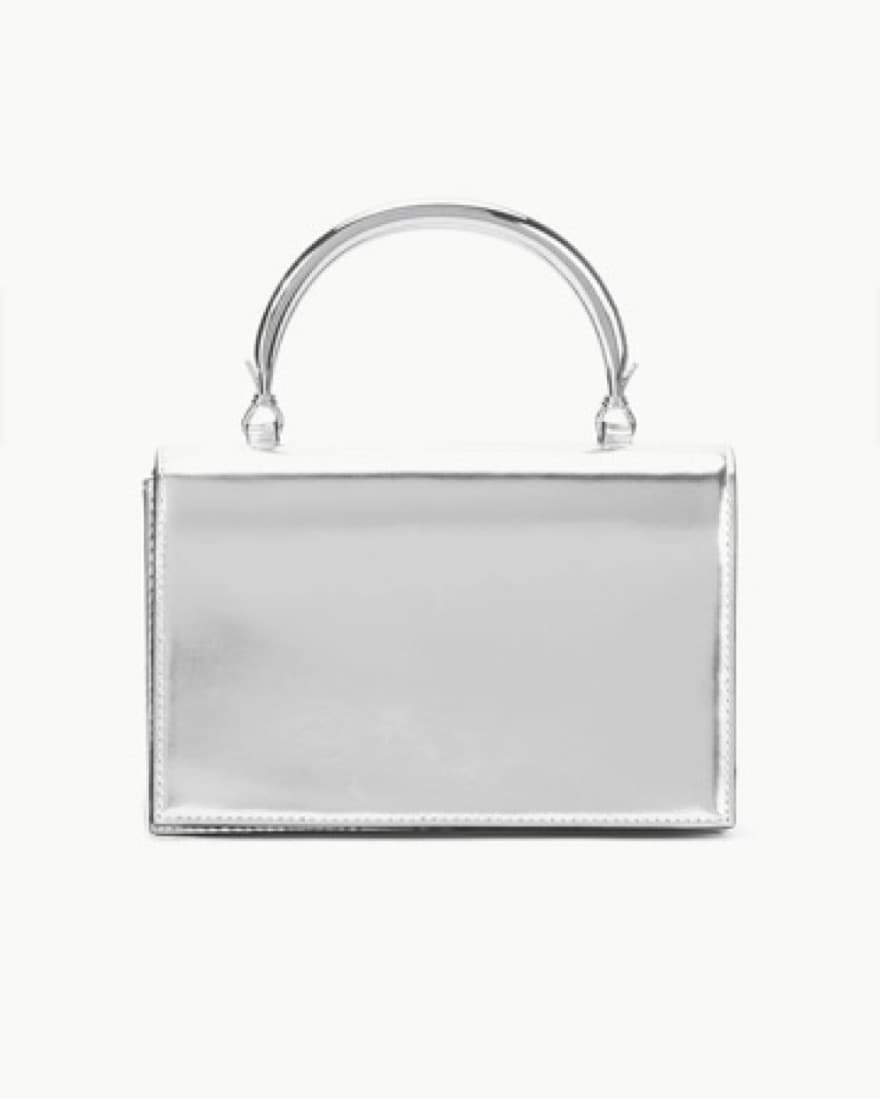 Staud Silver Arc Evening Bag - Image 1