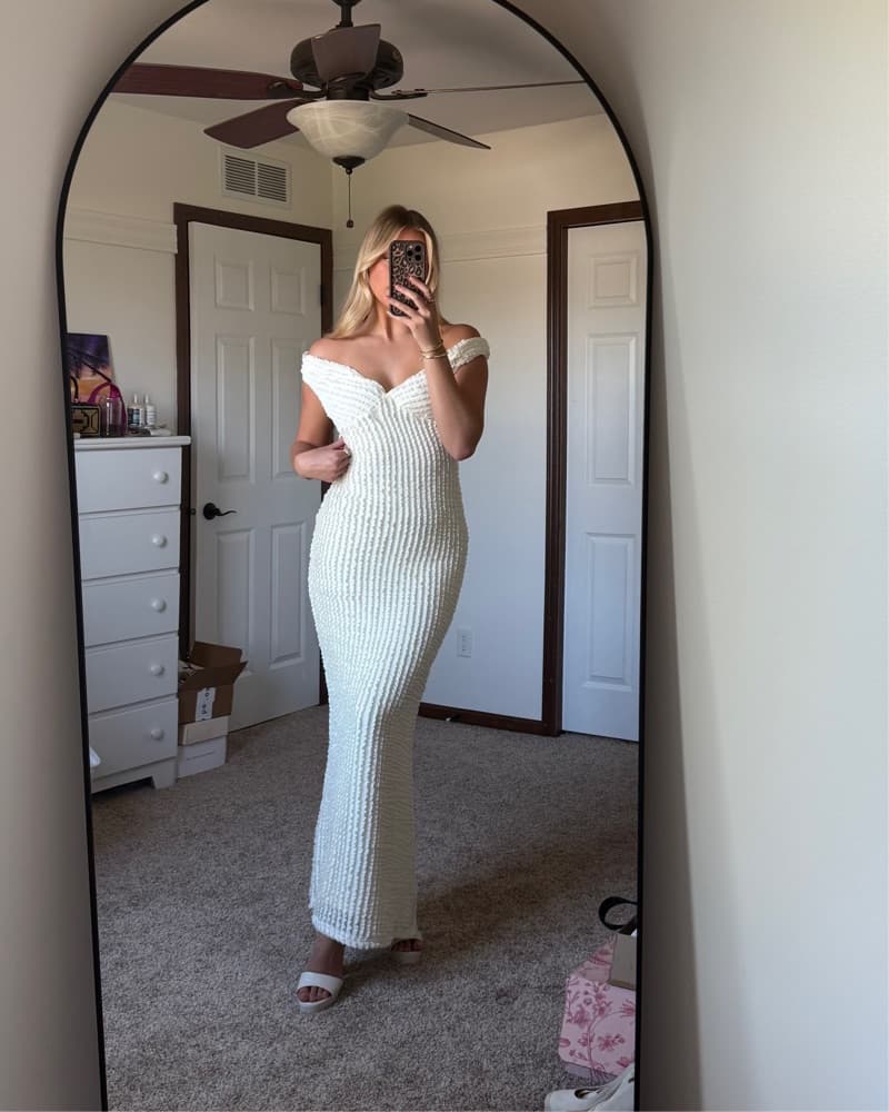 Peppermayo Off Shoulder White Maxi Dress - Image 3