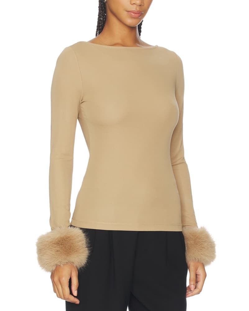 L’Academie Top With Fur Cuffs - Image 2