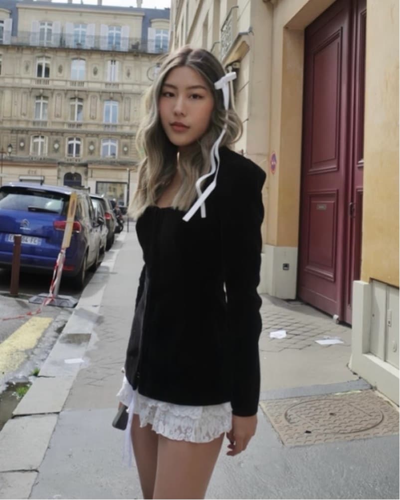 Nodress Black Velvet Baroque Blazer - Image 4
