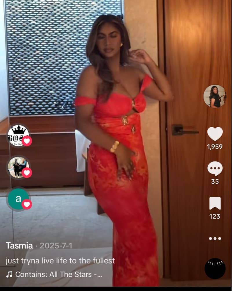 Red/Sunset Orange Maxi Dress Size L - Image 2