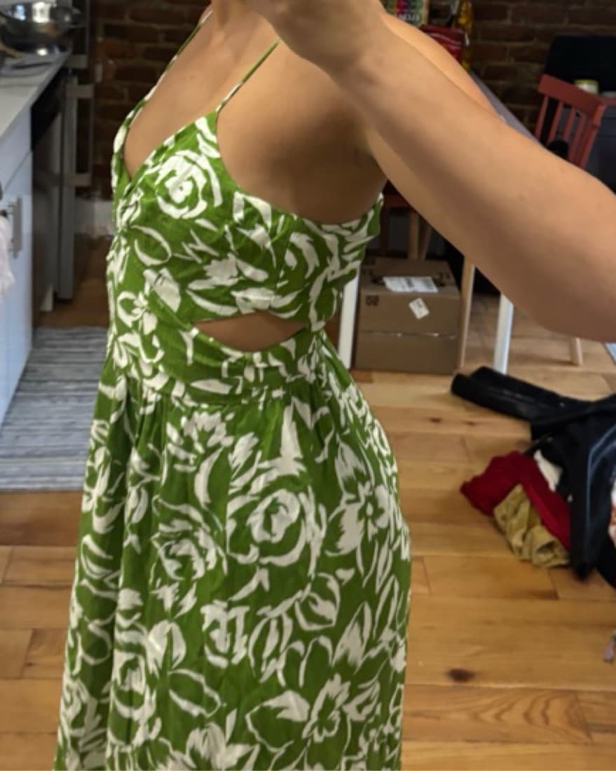 Girly Floral Midi Dress - Image 4