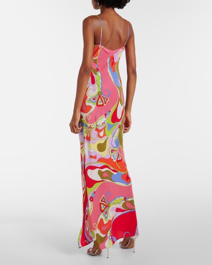 Emilio Pucci Silk Pattern Maxi Dress  - Image 3