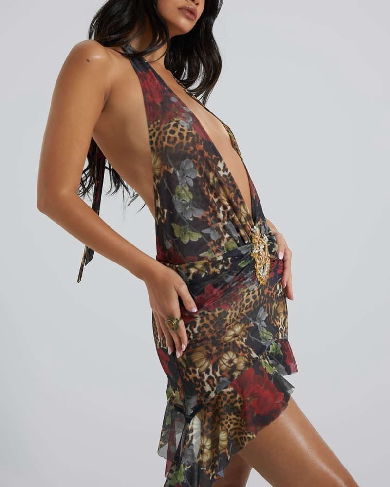 Jaded London Plunge Minidress - Image 2