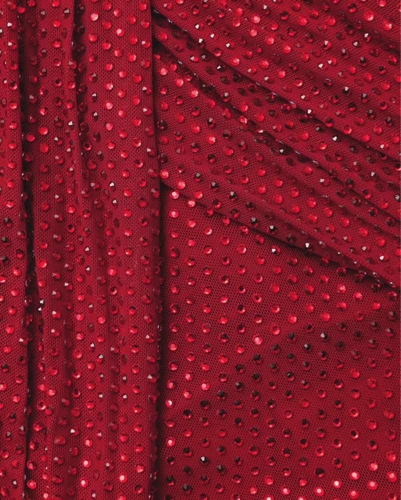 Self Portrait Red Diamante Dress - Image 6
