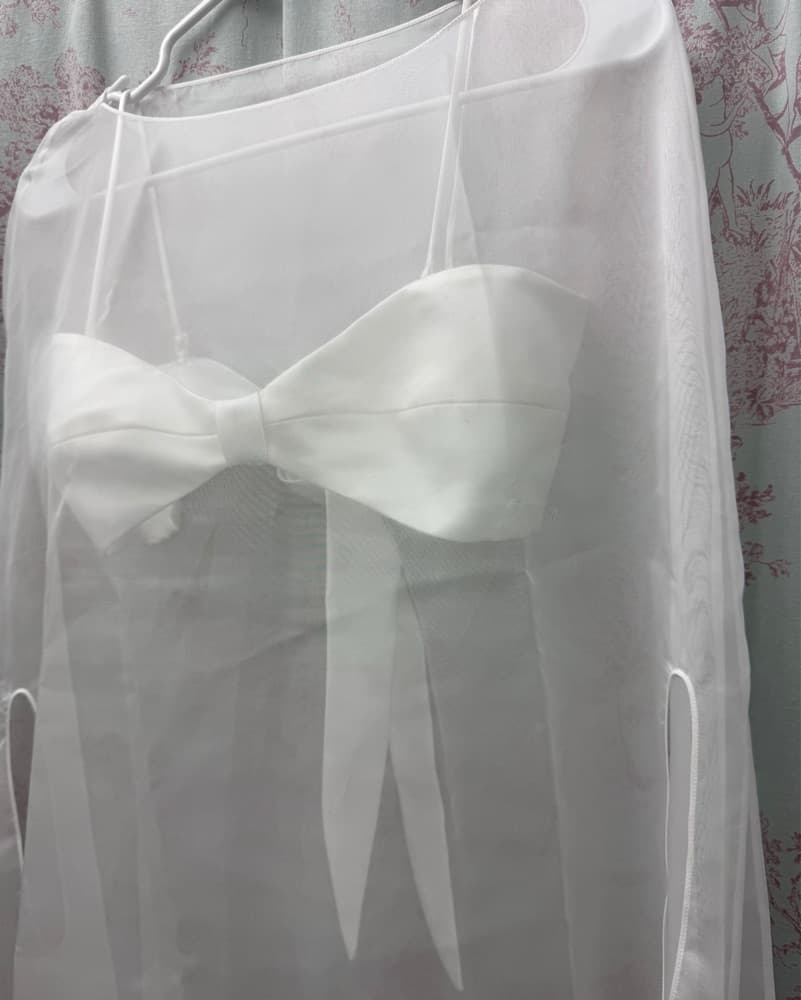 3 Piece Bra, Shorts, and Sheer Poncho Set - Image 1