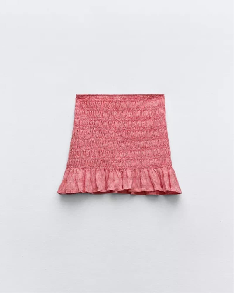 Zara Gingham Cropped Top And Skirt  - Image 4