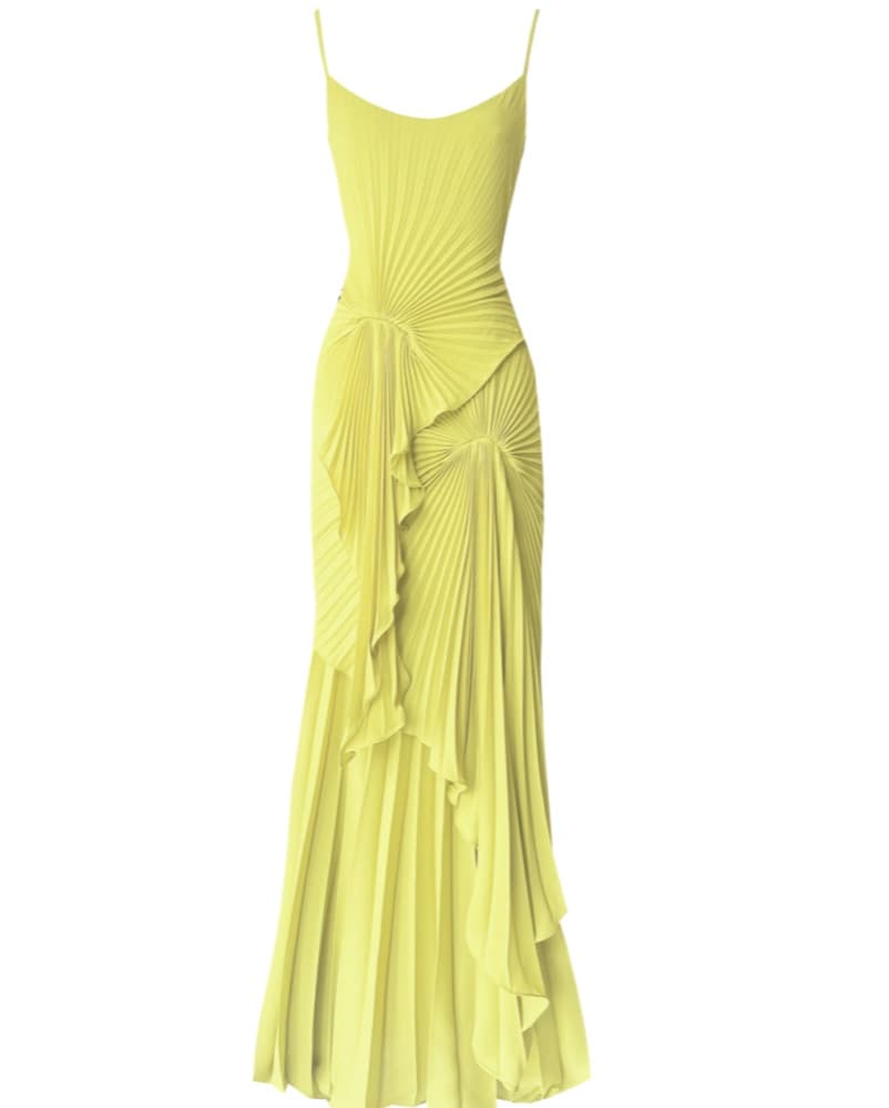 Vibrant Yellow Torrent Maxi Dress - Image 4