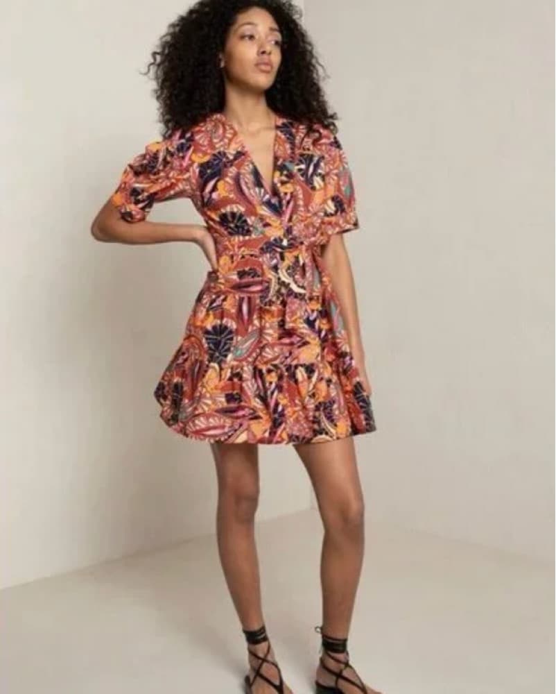 Vibrant Floral Mini Dress - Image 1