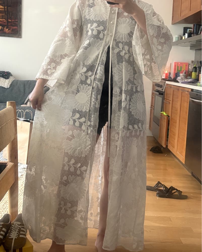1960s Floral Lace Cape - Image 1