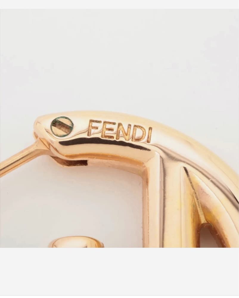 F Is Fendi Gold Hoop Earrings - Image 5