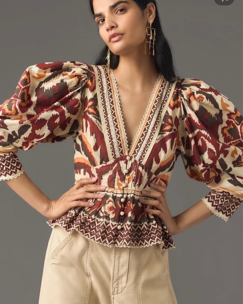 Farm Rio Long Sleeve Top - Image 1