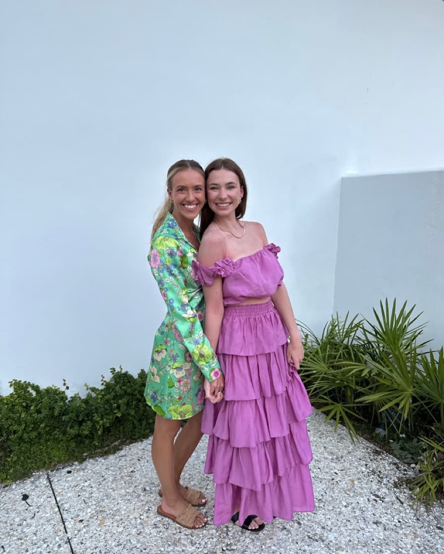 Pink Ruffle Dress Two Piece - Image 3