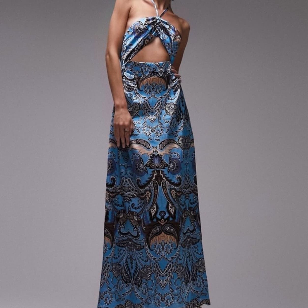 TopShop Blue Halter Dress - Image 2