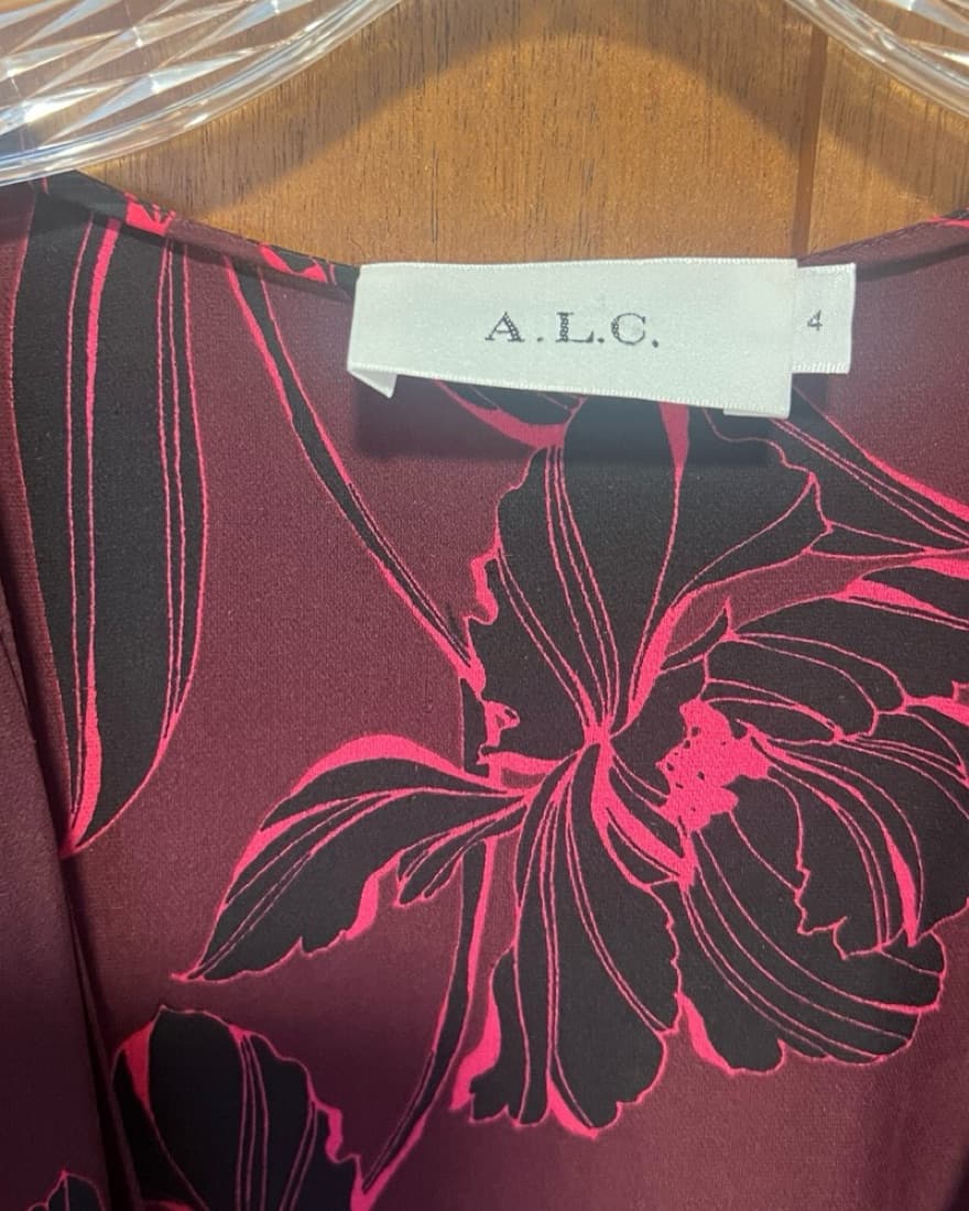 A.L.C. Embry Silk Floral Wrap Dress - Image 4