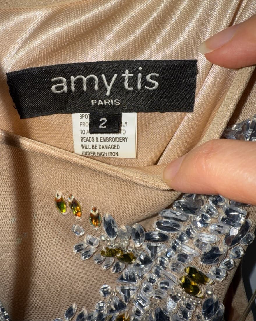 Amytis Paris Crystal Formal Midi Dress - Image 6