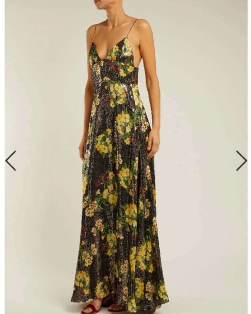 Adriana Iglesias Floral Silk Gown - Image 2
