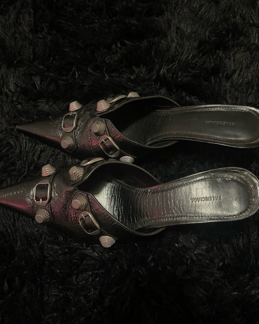  Balenciaga Cagole 80mm pointed mules - Image 4