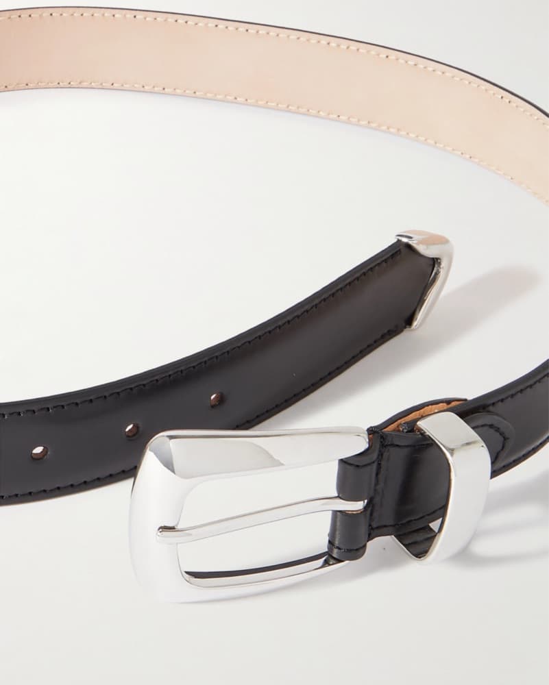 KHAITE Benny Black Leather Belt Size 80 - Image 3