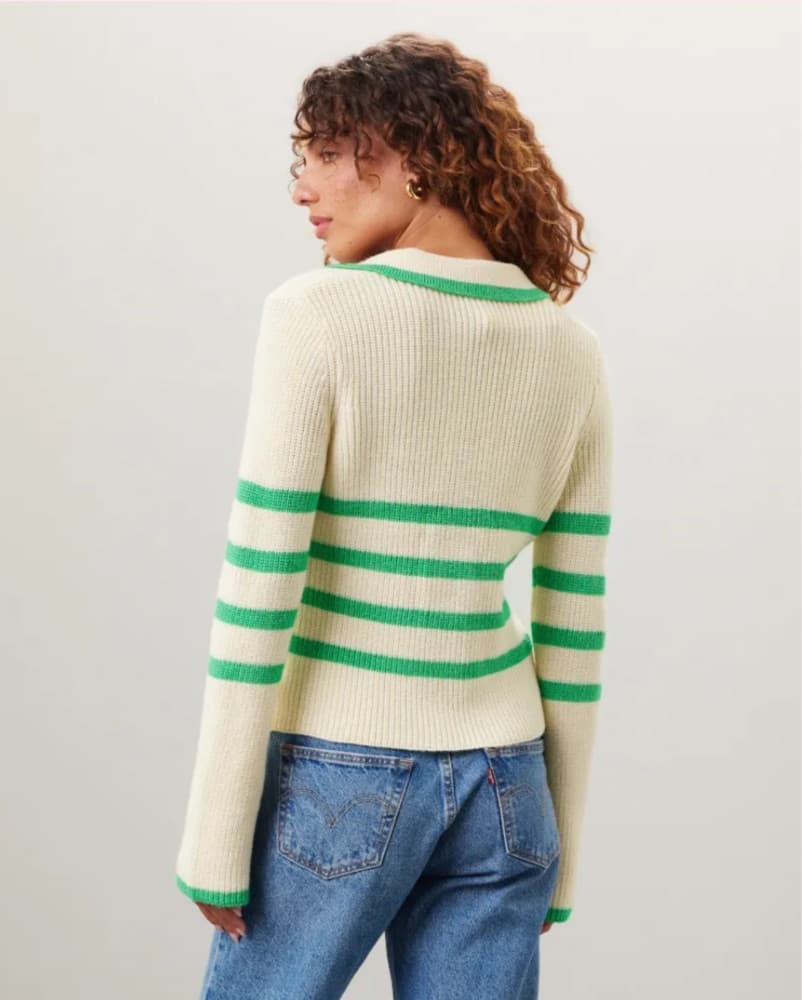 Central Park West Striped Knit Sweater - Image 4
