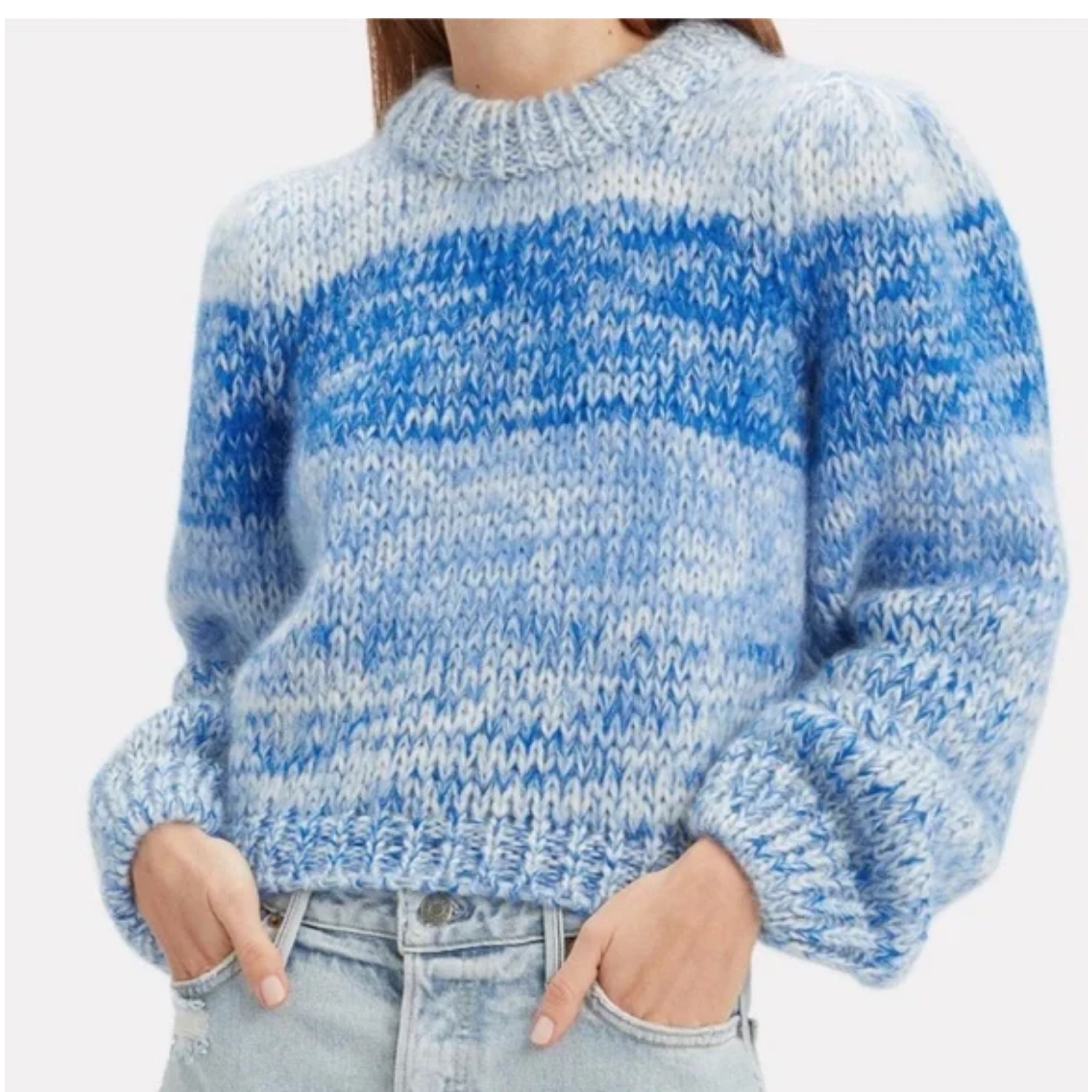 GANNI Julliard Sweater in Lapis Blue - Image 1