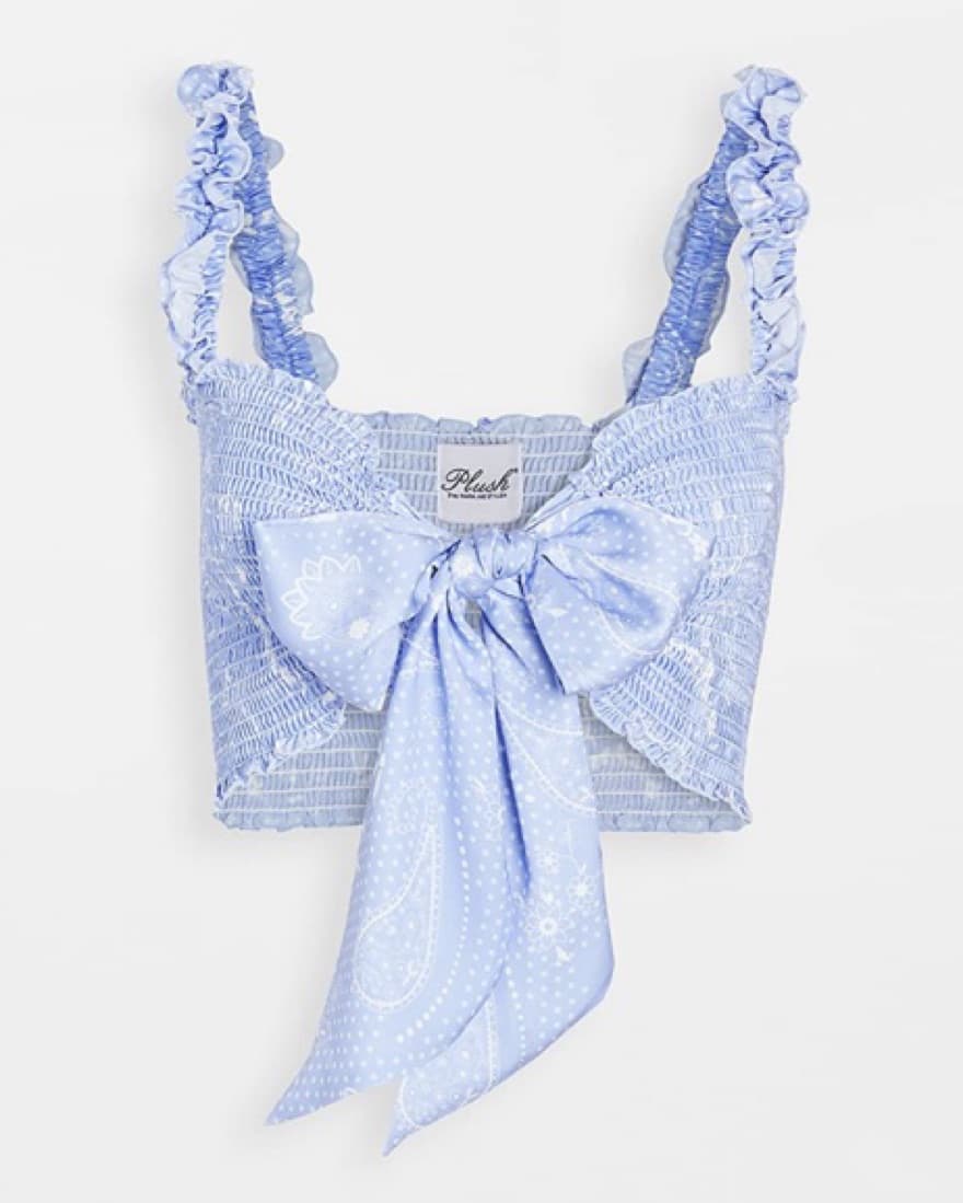 Plush Bandana Smocked Top - Image 1