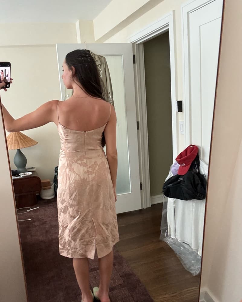 Dries Van Noten Blush Jaquard Elegant Midi Dress - Image 3