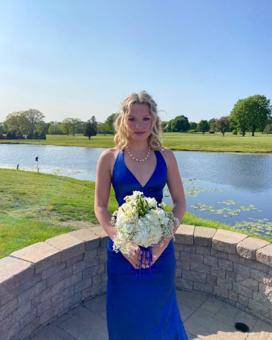 Elegant Blue Maxi Dress - Image 3