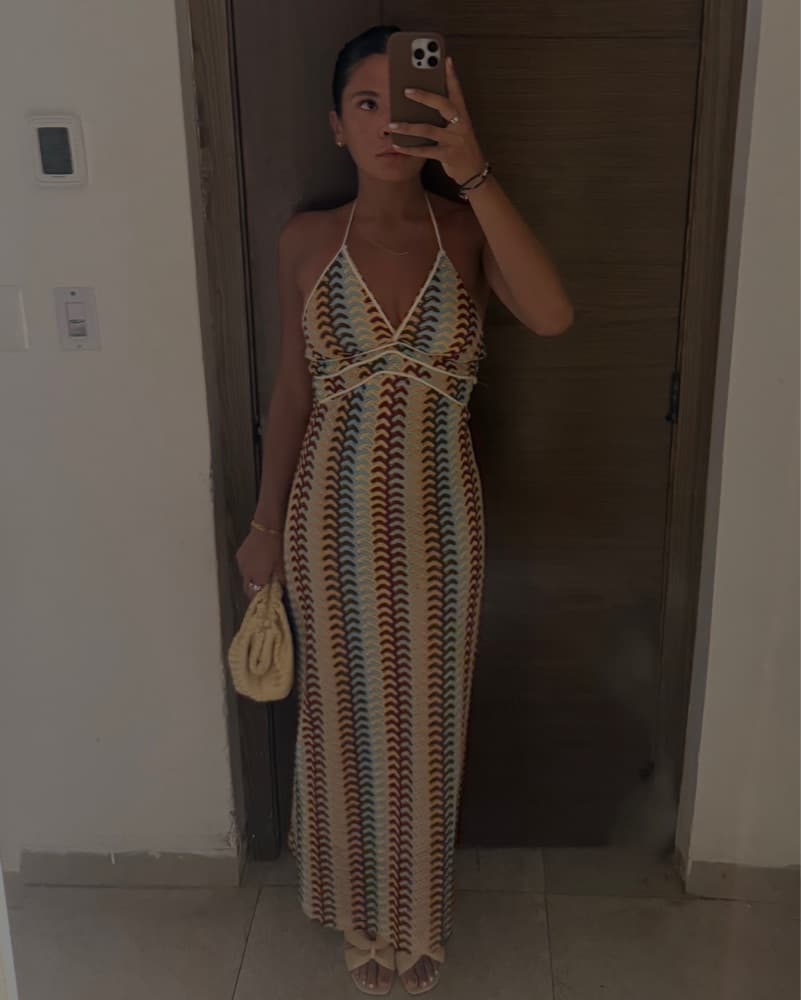 Missoni Inspired Halter Dress - Image 1