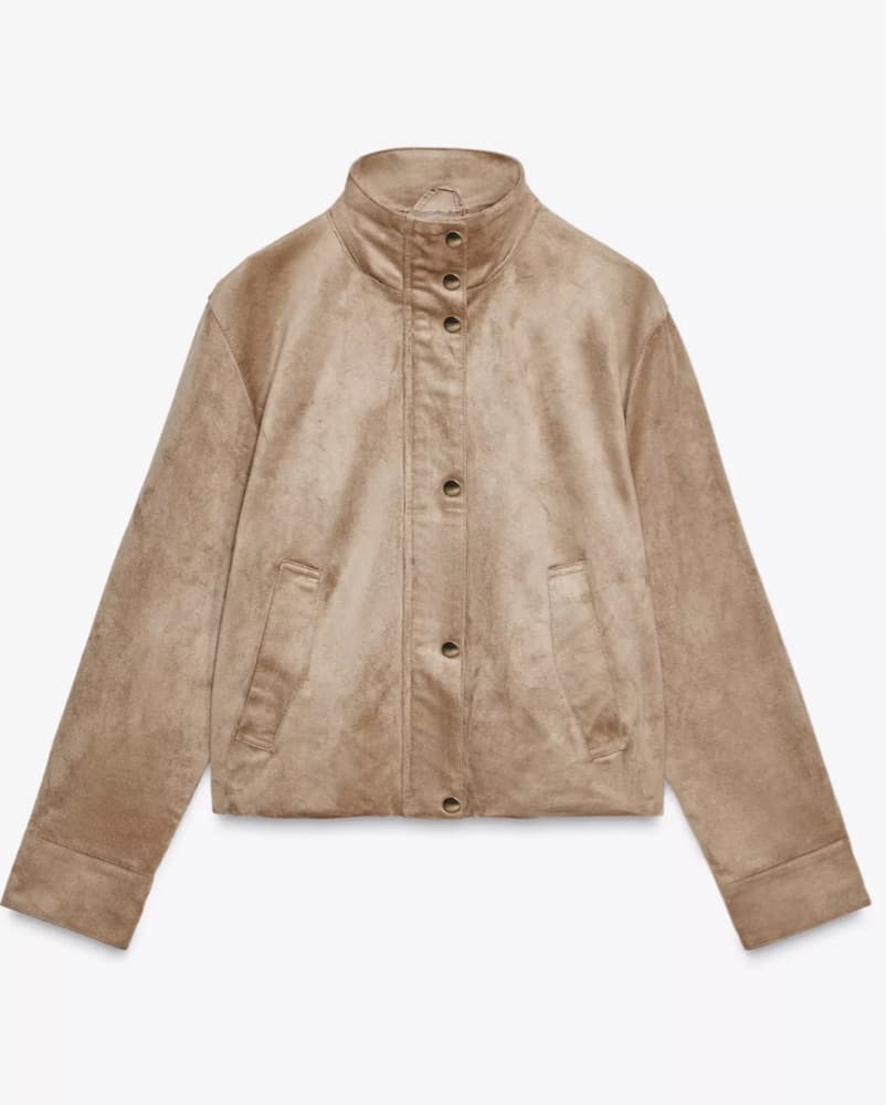 Beige Suede Jacket - Image 5