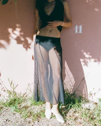 With Jean Lorenzo Sheer Midi Skirt - Image 3