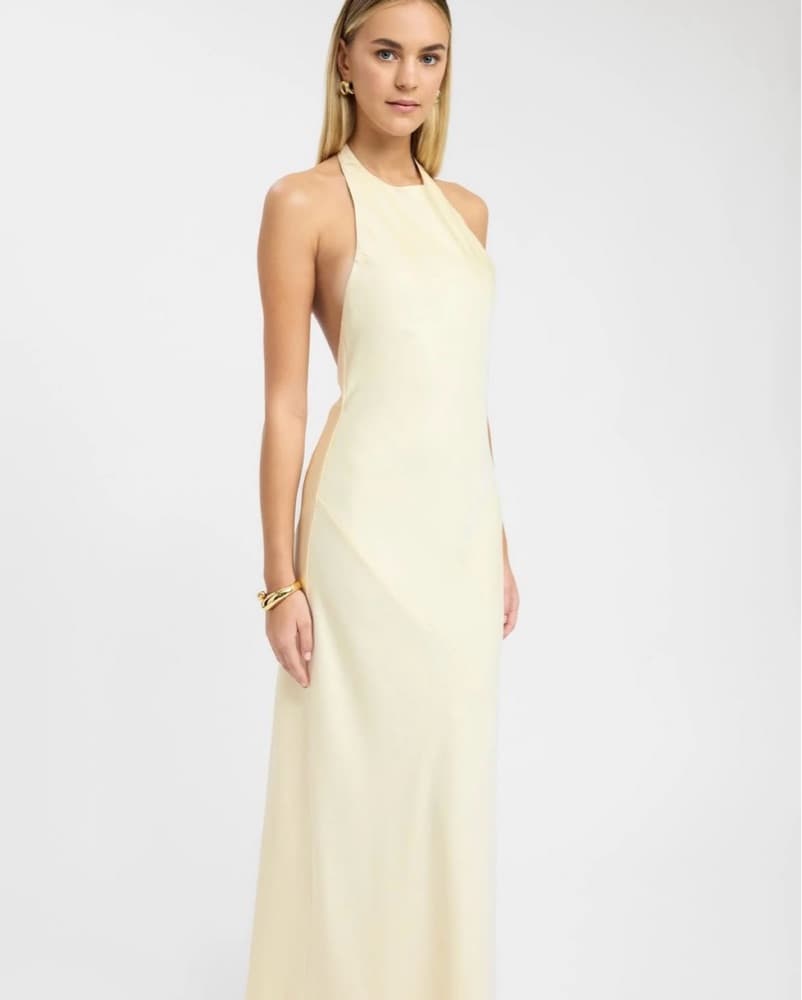 Beautiful Lowback Yellow Dress - Image 1