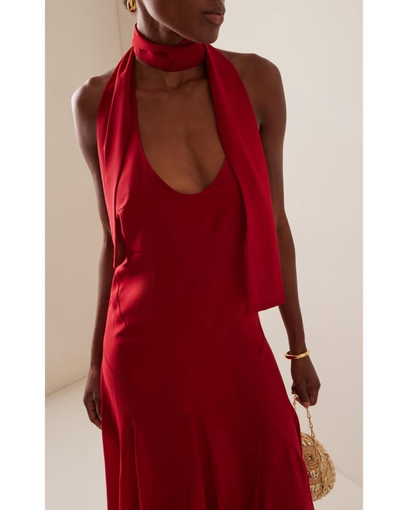 Siedres Raye Scarf Dress | Red Wedding Guest Dress, Red Bridesmaid Dress, Red Formal Dress - Image 2