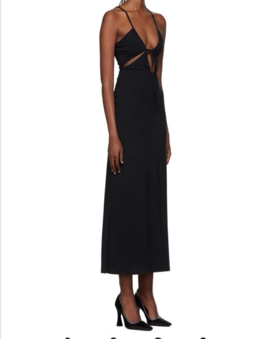 Christopher Esber Black Nylon Maxi Dress - Image 3